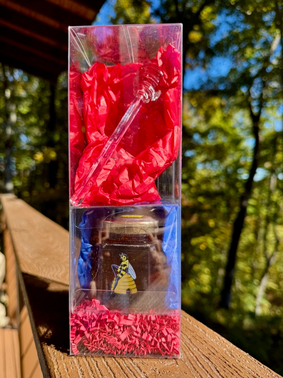 Sourwood Honey with Glass Honey Dipper