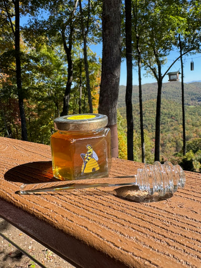 Sourwood Honey with Glass Honey Dipper