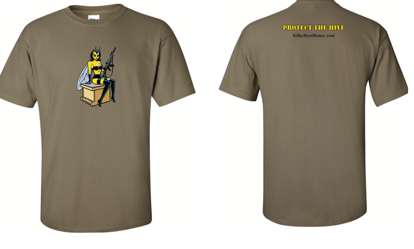 Men's "Protect The Hive" M4 T-Shirt - Coyote Brown