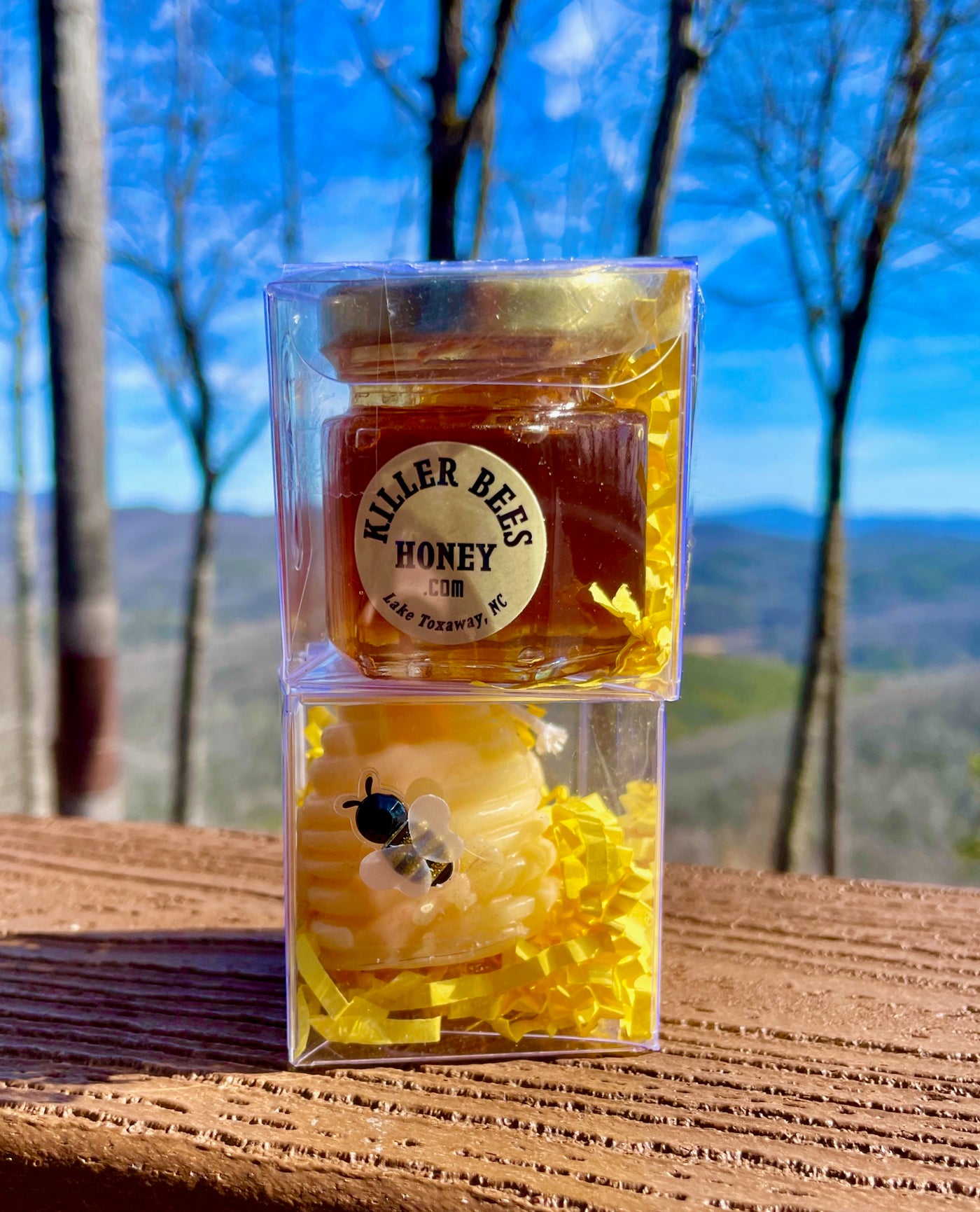 100% Organic Beehive Candle & Mini Honey