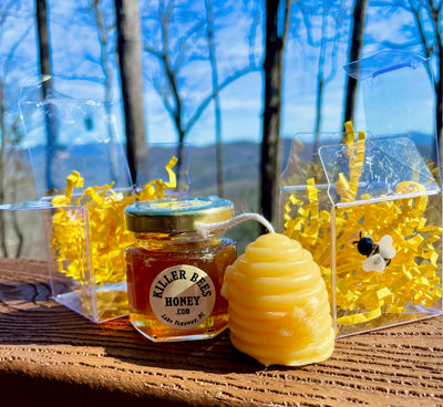 Beehive Candle & Mini Honey